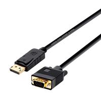 AISENS A125-0365 DisplayPort naar VGA-converterkabel, DP-stekker naar VGA, zwart, 2 m