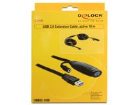 DeLOCK USB3.0-A - USB3.0-A, 10m USB-kabel USB 3.2 Gen 1 (3.1 Gen 1) USB A Zwart - thumbnail