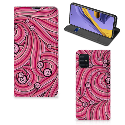Samsung Galaxy A51 Bookcase Swirl Pink