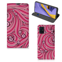 Samsung Galaxy A51 Bookcase Swirl Pink