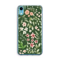 Botanical green sweet flower heaven: iPhone XR Transparant Hoesje