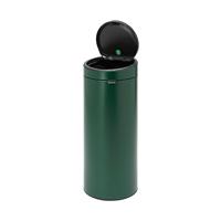 Brabantia Touch Bin Prullenbak, Kunststof Binnenemmer, Pine Green, 30 Liter