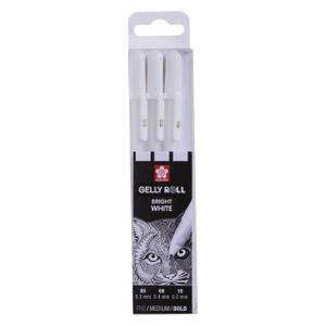 Sakura POXPGBWH3C gelpen Afgetopte gelpen Multi Wit 3 stuk(s)