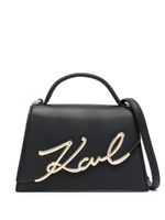 Karl Lagerfeld sac à bandoulière Signature en cuir - Noir - thumbnail