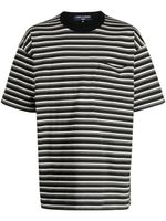 Comme des Garçons Homme t-shirt colour block à rayures - Noir