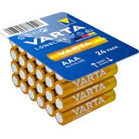 Varta 4103301124 Longlife AAA Micro LR03 Batterij (verpakking met 24 stuks) Alkaline Batterijen – Made in Germany – ideaal voor afstandsbediening radio wekker en klok