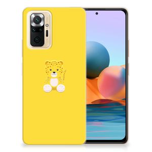 Xiaomi Redmi Note 10 Pro Telefoonhoesje met Naam Baby Leopard