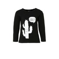 Babystyling baby longsleeve met tekst zwart