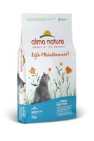 Almo Nature Holistic Adult Cat Maintenance met verse vette vis en rijst, droogvoer voor katten van alle rassen, 12 kg
