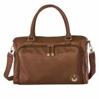 Isoki verzorgingstas double zip satchel Redwood Chestnut Maat