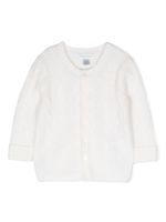 Ralph Lauren Kids cardigan boutonné en maille torsadé - Blanc