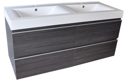 Mueller Lida wastafelmeubel 120cm houtnerf grijs Mueller Lida wastafelmeubel 120cm houtnerf grijs