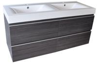 Mueller Lida wastafelmeubel 120cm houtnerf grijs