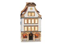 Wurm - Huis Münster/principe-markt van porselein, 14 x 10 x 21 cm (b x d x h).
