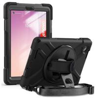 Lenovo Tab M8 Gen 4 Heavy Duty 360 Case met Draagriem - Zwart