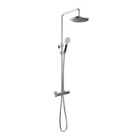 Hotbath Cobber X SDS9 thermostatische regendoucheset met 30cm ronde hoofddouche ronde handdouche chroom SDSX9CR15 - thumbnail