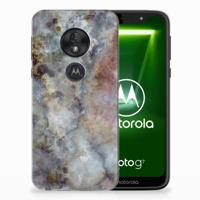 Motorola Moto G7 Play TPU Siliconen Hoesje Marmer Grijs