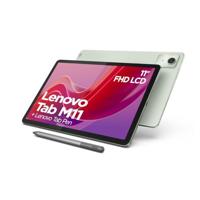 Lenovo Tab M11 tablet, 11 inch WUXGA touchscreen, MediaTek Helio G88, 4 GB RAM, 128 GB geheugen, wifi, Android 13, groen, incl. Lenovo Tab Pen