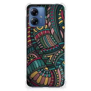 Motorola Moto G14 Doorzichtige Silicone Hoesje Aztec