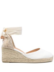 Castañer espadrilles à talon compensé - Blanc