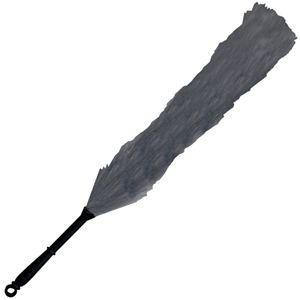 MSV Plumeau/stofborstel/duster - hand stoffer - grijs - 61 cm