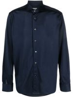 Corneliani classic-collar cotton shirt - Bleu