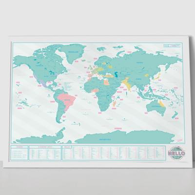 Scratch Map Hello Kraswereldkaart