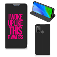 Huawei P Smart (2020) Hoesje met tekst Woke Up - Origineel Cadeau Zelf Maken