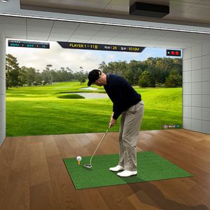 Golf Oefenmat 152 x 92 cm Golf Oefenmat met 2 Golf Tees en 2 Alignment Sticks 6 Voorgeboorde Tee Gaten voor Binnen/Outdoor Gebruik