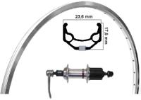 Kgs Achterwiel 28 inch (622) zac2000 zilver cassette 8/9 speed uitval