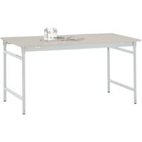 Manuflex BB3031.7035 Bijzettafel basis stationair met melamine tafelblad in lichtgrijs RAL 7035, bxdxh: 1250 x 600 x 780 mm Grijs-wit (RAL 7035)