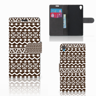 Sony Xperia Z3 Telefoon Hoesje Aztec Brown
