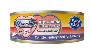 RENSKE VERS VLEES MAALTIJD KITTEN PATE KIP / RUND 24X70 GR