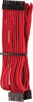 Corsair Premium kabel, 24 pin, ATX, type 4 (generatie 4-serie), met ommanteling, rood