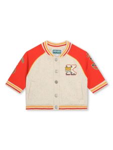 Kenzo Kids veste bomber rayée à logo imprimé - Tons neutres