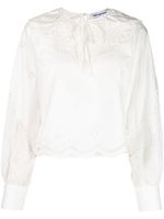 Self-Portrait chemise Daisy en broderie anglaise - Blanc - thumbnail