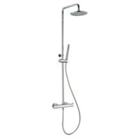 Regendoucheset Xenz Duero Opbouw 123.4cm Thermostatisch Chroom Hoogglans 20cm Met Handdouche