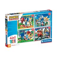 Clementoni Supercolor 4in1 Puzzel Sonic the Hedgehog 12-24 Stukjes - thumbnail