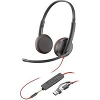 HP 8X229A6 hoofdtelefoon/headset Bedraad Hoofdband Kantoor/callcenter USB Type-C Zwart - thumbnail