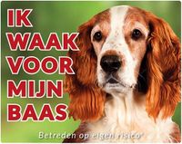 Welsh Springer Spaniel Waakbord - Ik waak voor mijn Baas