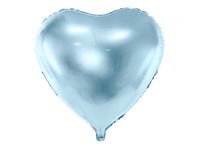 Folieballon Hart Metallic Blauw - 45 cm - thumbnail