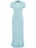 Proenza Schouler robe en crochet à col italien - Bleu