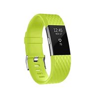 By Qubix - Compatible met Fitbit Charge 2 siliconen bandje - Maat: Small - Groen - Compatible fitbit bandje