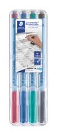 Viltstift Staedtler Lumocolor 305 non permanent correctable F set ÃƒÆ' 4 stuks