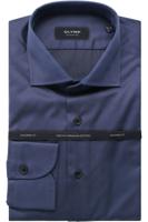 OLYMP SIGNATURE Tailored Fit Overhemd blauw, Effen - thumbnail