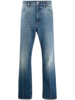 Gucci jean droit à effet usé - Bleu