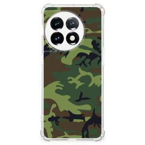 OnePlus 11 Doorzichtige Silicone Hoesje Army Dark