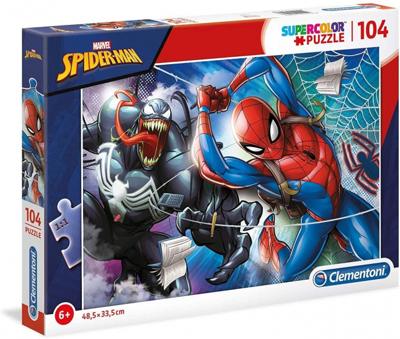 Clementoni legpuzzel Supercolor Spider-Man junior 104 stukjes Clementoni legpuzzel Supercolor Spider-Man junior 104 stukjes