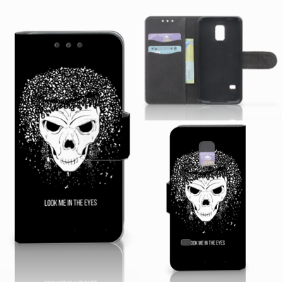 Telefoonhoesje met Naam Samsung Galaxy S5 Mini Skull Hair Telefoonhoesje met Naam Samsung Galaxy S5 Mini Skull Hair