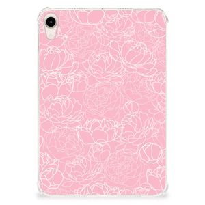 Apple iPad mini 6 (2021) Siliconen Hoesje White Flowers